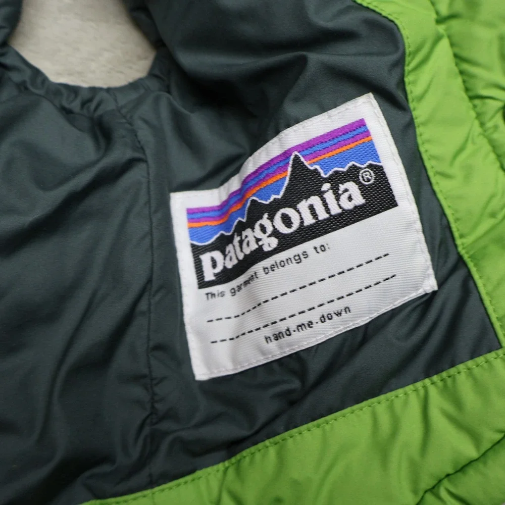 Patagonia Vest Baby 3M Green Insulated Snap Light Winter Outdoor Quilted Puffer